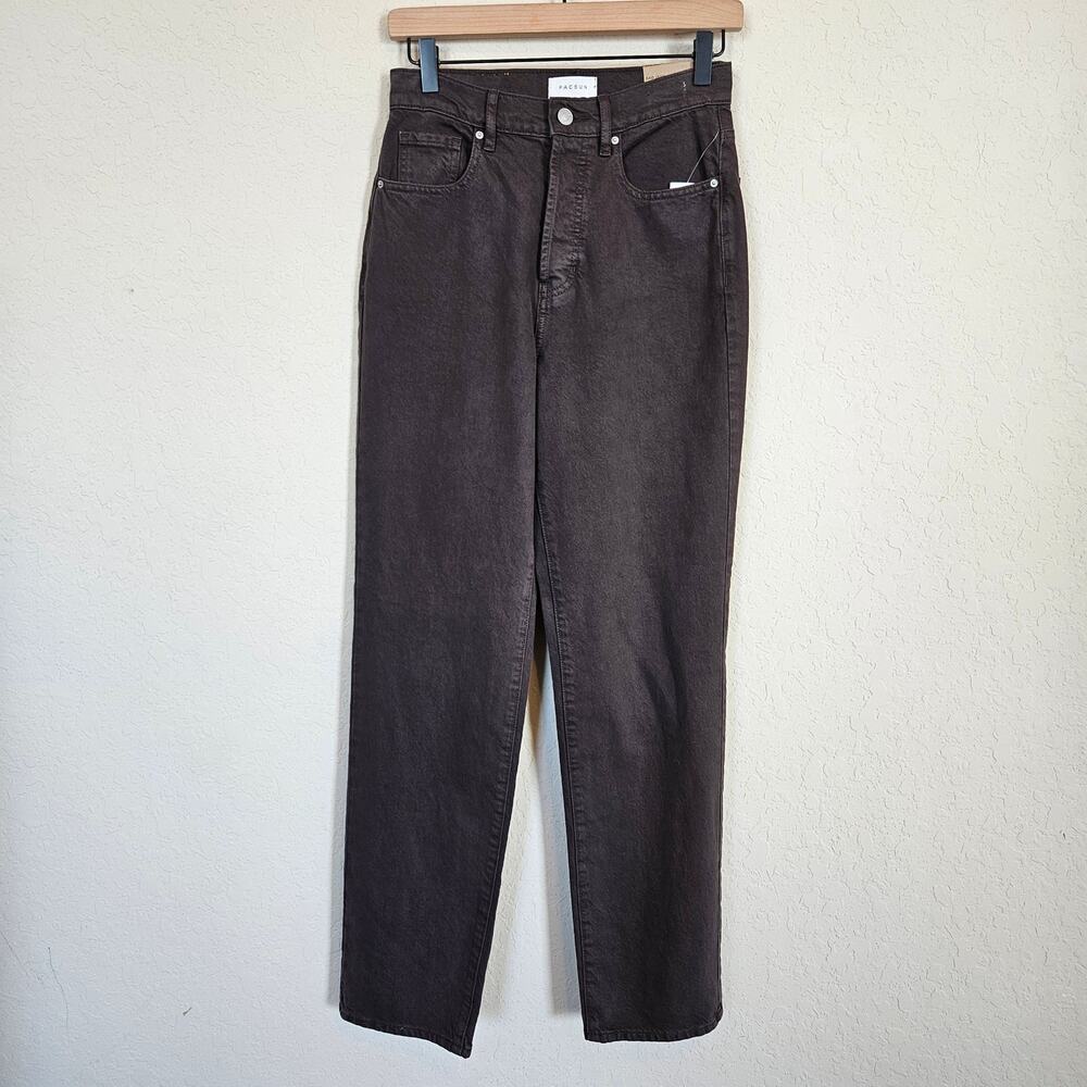 Pacsun Dad‎ Jeans High Rise Relaxed Straight Leg Brown Women's Size 25 Casual